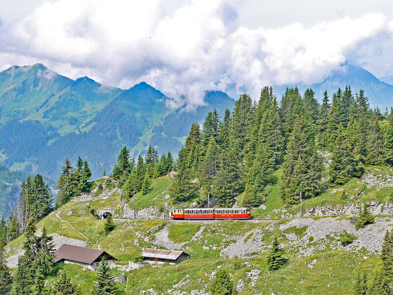 Europe's Highest Railway Station in Interlaken, Switzerland