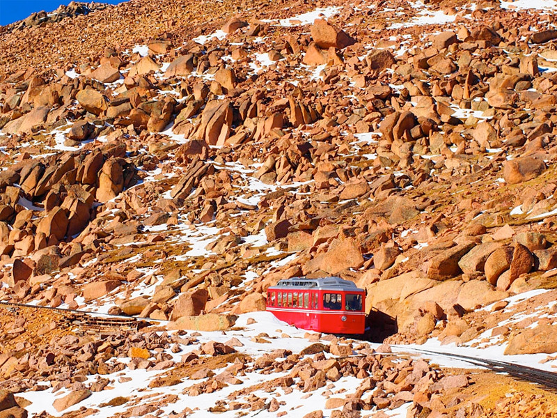 Pikes Peak Cog Railway in Colorado