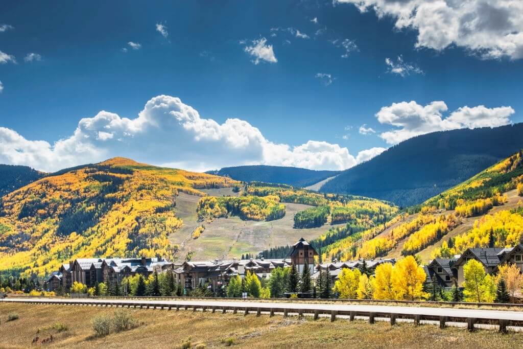 A beautiful landscape of Vail, Colorado