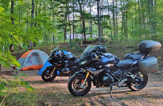 camping during motorcycling